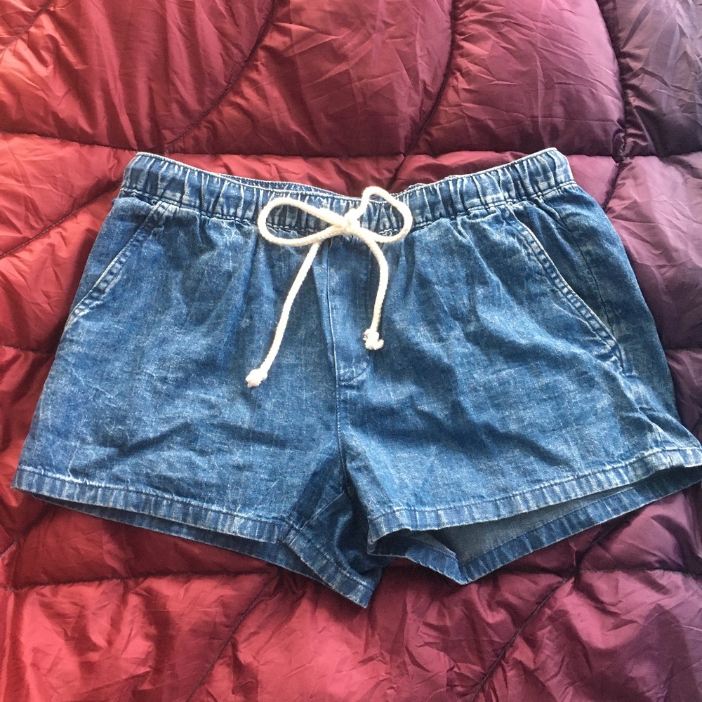 Aerie Jean Drawstring Shorts
